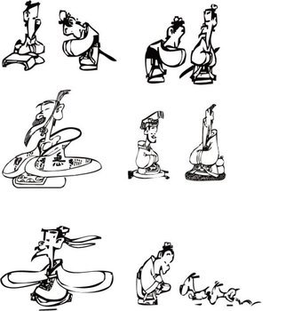 ベクターを漫画の孔子論語 無料素材イラスト