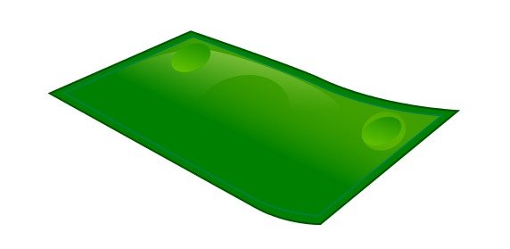 empty green dollar for clipart