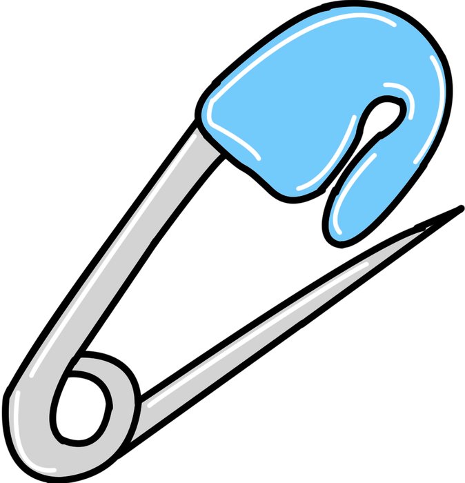 blue pin as picture for clipart