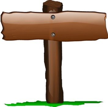 Free Glossy Wooden Sign Post clipart