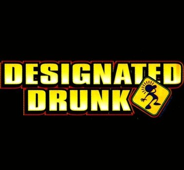 black logo of a Designated Drunk