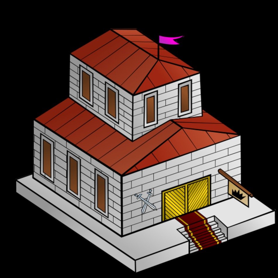 Rpg Map Symbols Townhall Medium 600pixel Vector