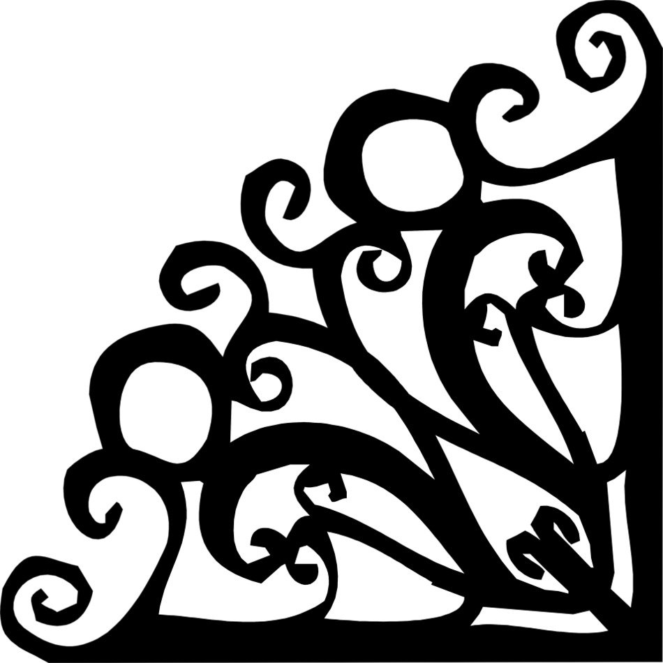 painted wrought iron part