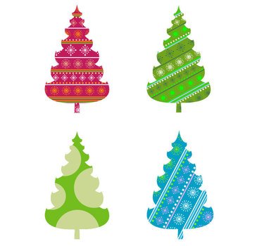 Name Abstract Christmas Tree Vector Graphics