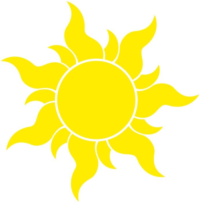 Clipart of Tangled Sun Symbol