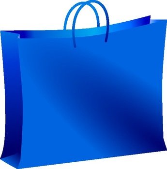 Blue Shopping Bag At Clkercom Vector Online