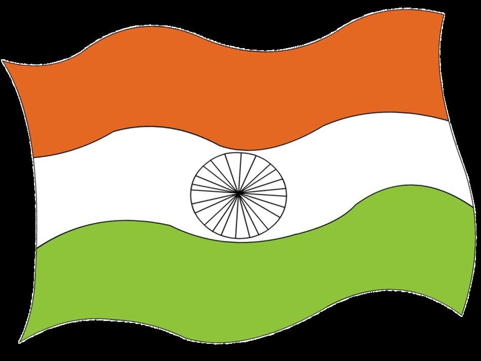 drawn indian flag on black background