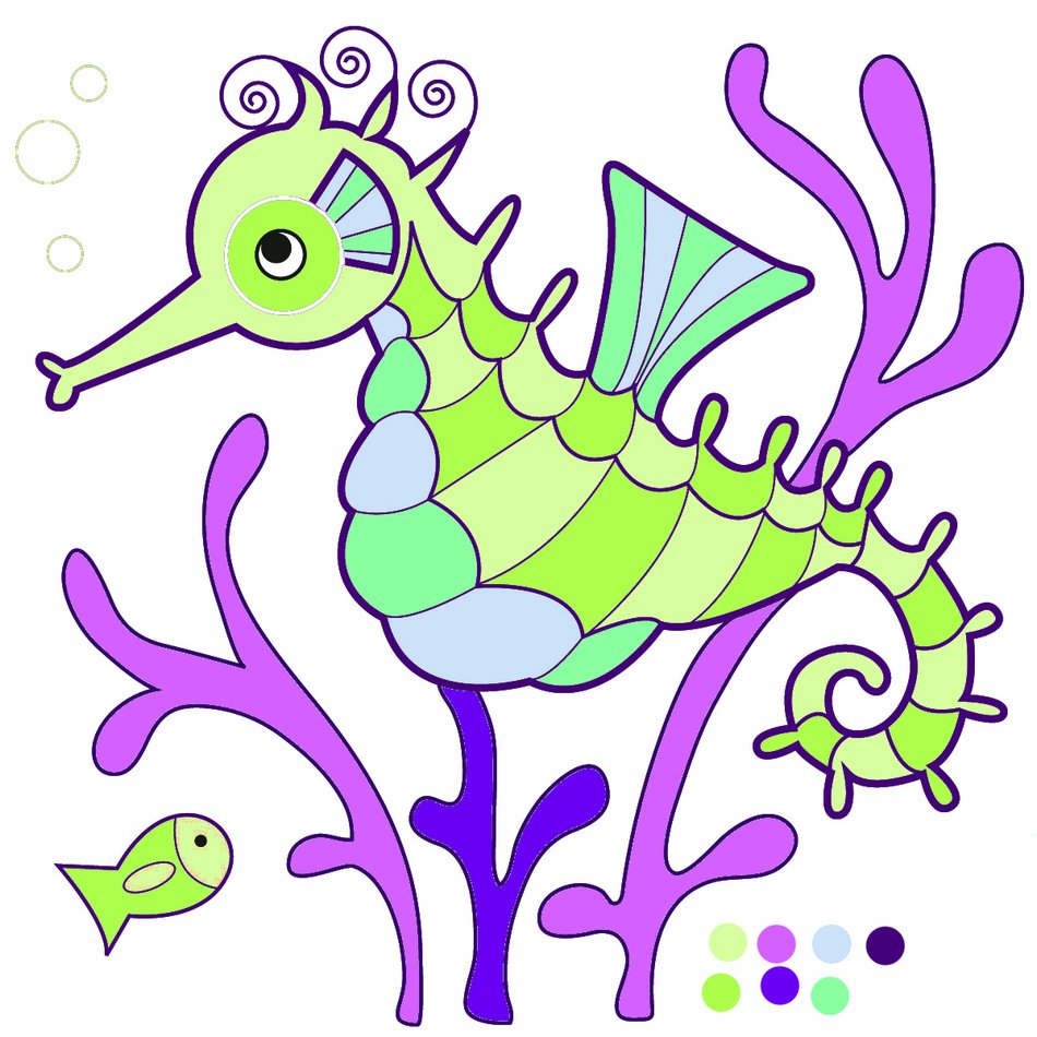 Clip art of Seahorse