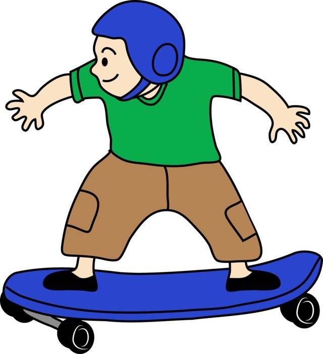 Skateboarding Boy drawing