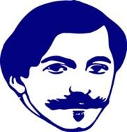 Man Face Mustache Vector