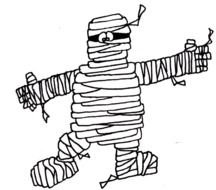 Cartoon Mummy drawing