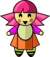 clipart of the cute doll