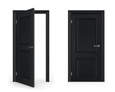 open and closed door