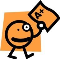 Clipart, happy smiley with excellent School Report Card