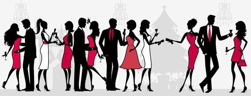 dancing at a cocktail party