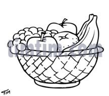 Fruit Basket Bw From The Category Cooking Food & Drink Timtimcom