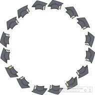 Graduation Cap Border Circle Classroom