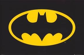 bat symbol on the black background