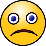 colorful sad smiley as picture for clipart