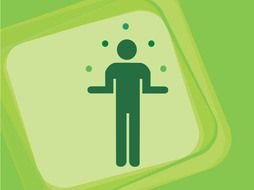 Clip art of Juggler silhouette sign