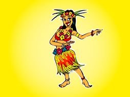 posing Hawaiian girl