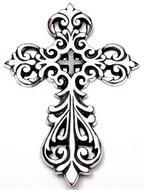 Com itm aluminum Cross Set Of 2 Ornate 8 75 Tall New 360154192573