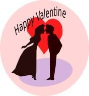 clipart of the happy valentine greeting card