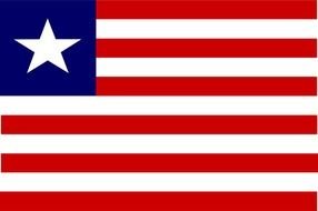 Clipart of Liberia flag