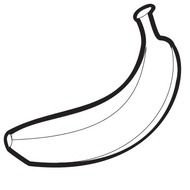 Black And White Banana Coloring Book