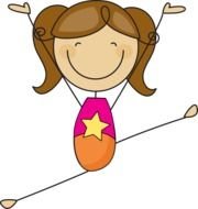 little gymnast as a picture for clipart