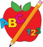 abc 123 School Apple drawing