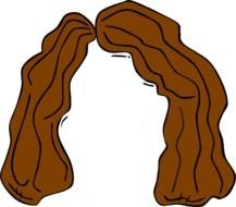Brown Hair Outline At Clkercom Vector Online clipart