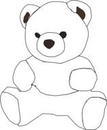 Clipartistnet &187 Teddy Bear Black White Line Art Tatoo