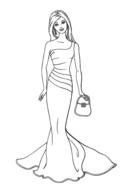 Black and white drawing of Ariel