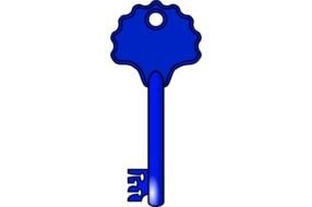 clipart of the blue Key