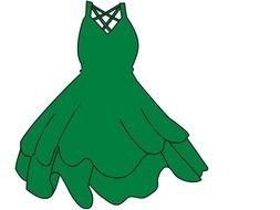 Green Dress Panda Free Images clipart