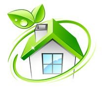 Clip art of green house logo