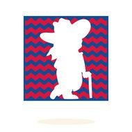 Clip art of white cowboy silhouette