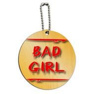 Clip art of wooden bad girl sign