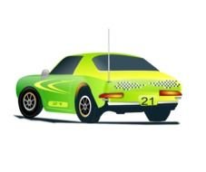 Green Sports Car drawing