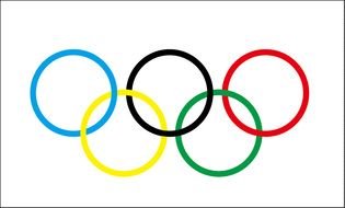 multicolored olympic rings as a picture for clipart