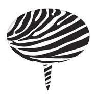 Zebra Pattern Modern Print Black And White Cake Topper