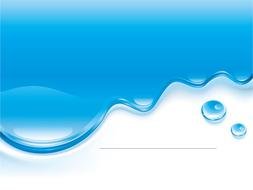 blue water on a white background