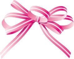 pink bow on a white background