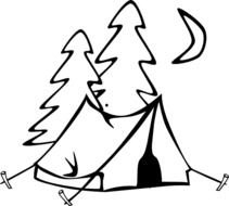 Tent Black And White