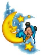 Drawing of the sleeping Mickie Mouse