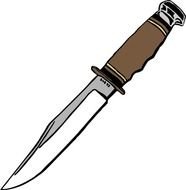 Sharp knife clipart