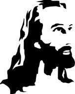 portrait of jesus as a graphic illustration