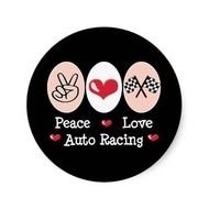 Peace Love Auto Racing drawing