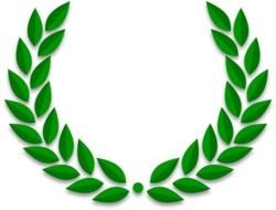 wreath with green leaves